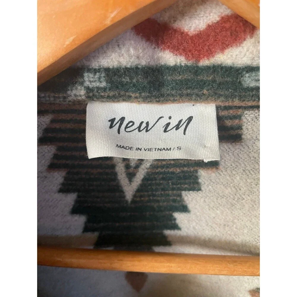 New In Green, Brown, Tan, Rust Tribal Printed Shirt Jacket